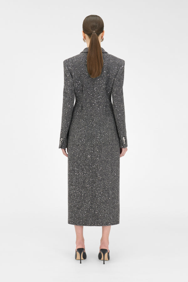 Alessandra Rich SEQUIN TWEED COAT