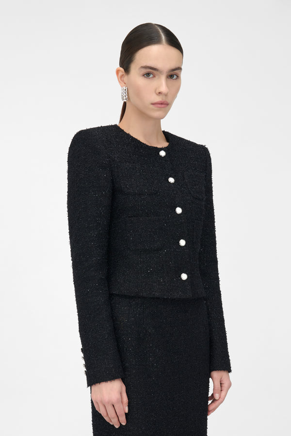 Alessandra Rich SEQUIN TWEED JACKET