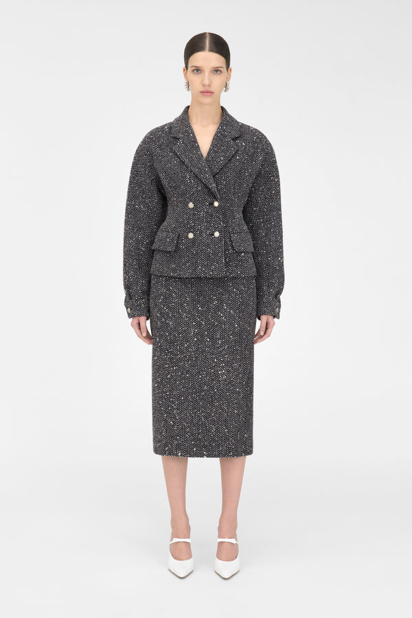 Alessandra Rich SEQUIN TWEED JACKET