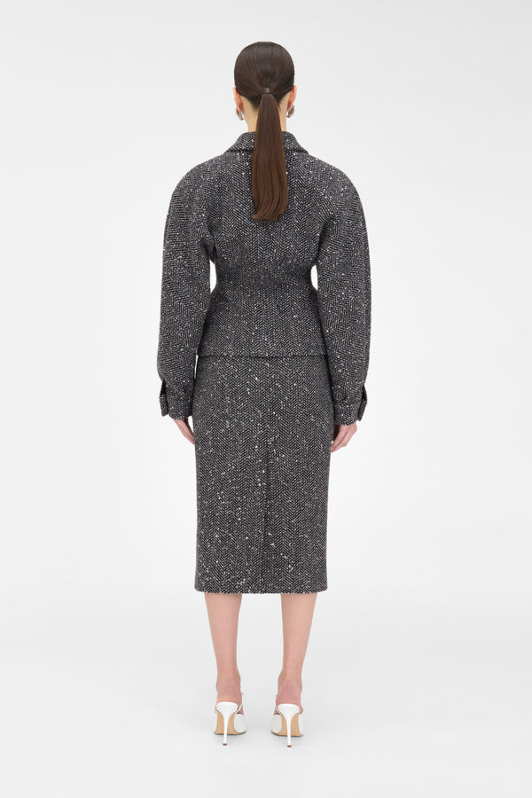 Alessandra Rich SEQUIN TWEED JACKET