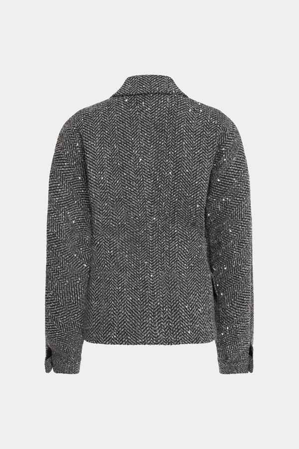 alessandra rich SEQUIN TWEED JACKET