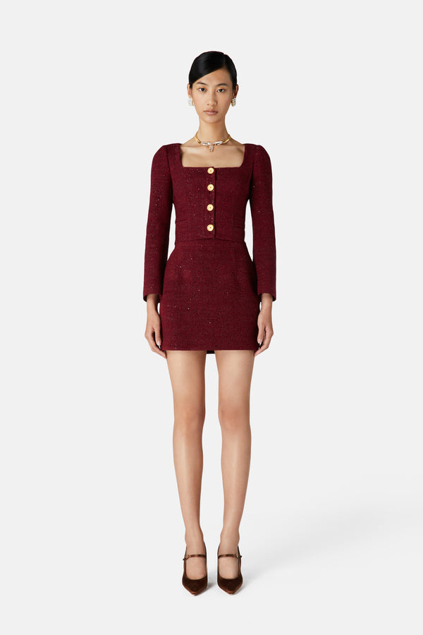 Alessandra Rich SEQUIN TWEED JACKET