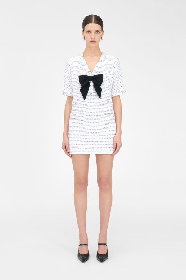 Alessandra Rich SEQUIN TWEED MINI DRESS