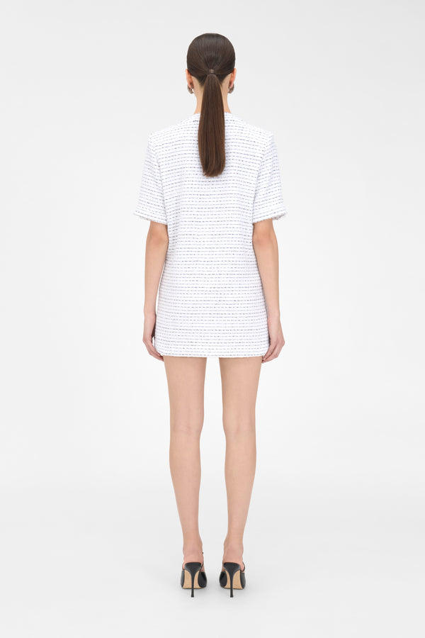 Alessandra Rich SEQUIN TWEED MINI DRESS