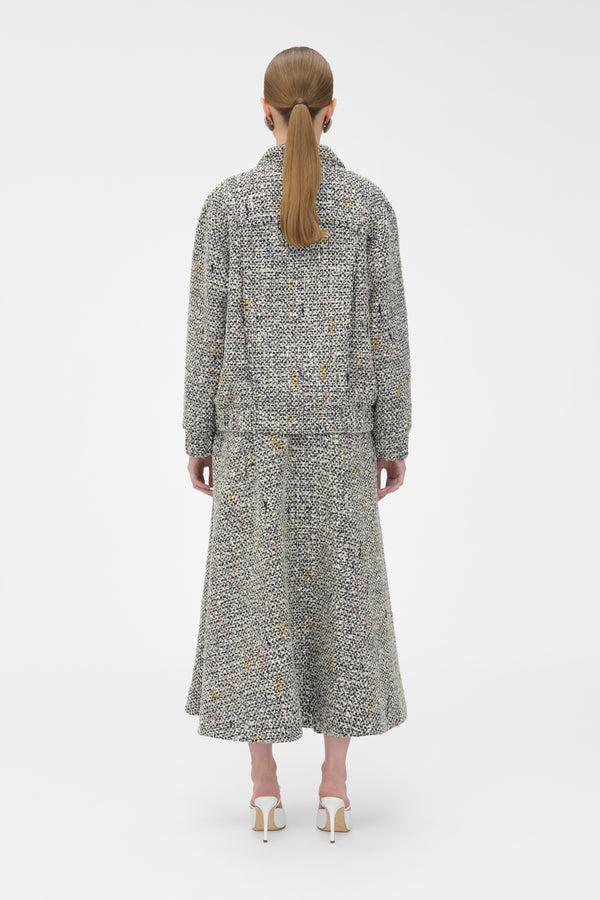 Alessandra Rich SEQUIN TWEED OVERSIZED BOMBER