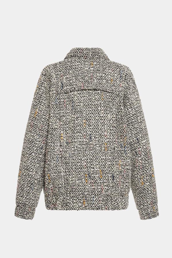 alessandra rich SEQUIN TWEED OVERSIZED BOMBER