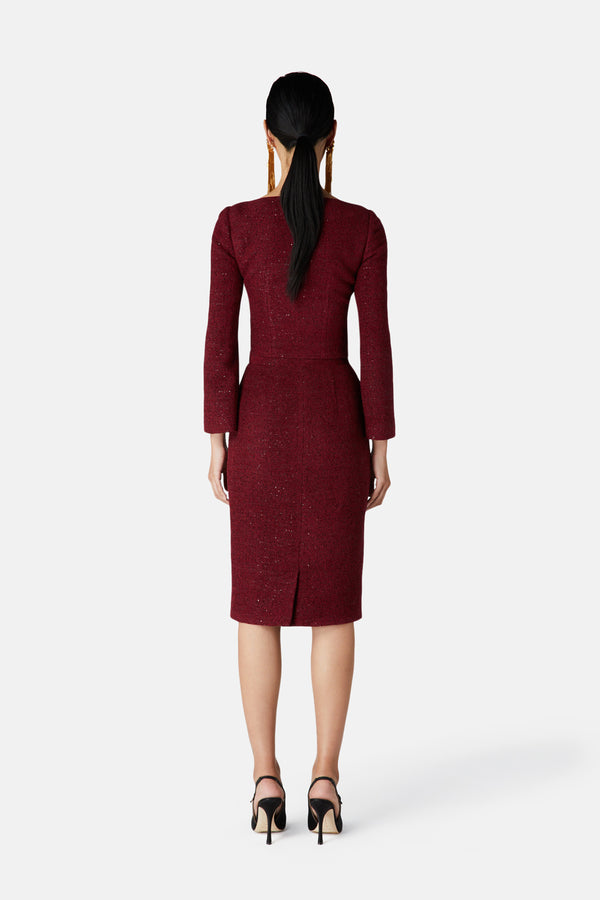 Alessandra Rich SEQUIN TWEED SKIRT