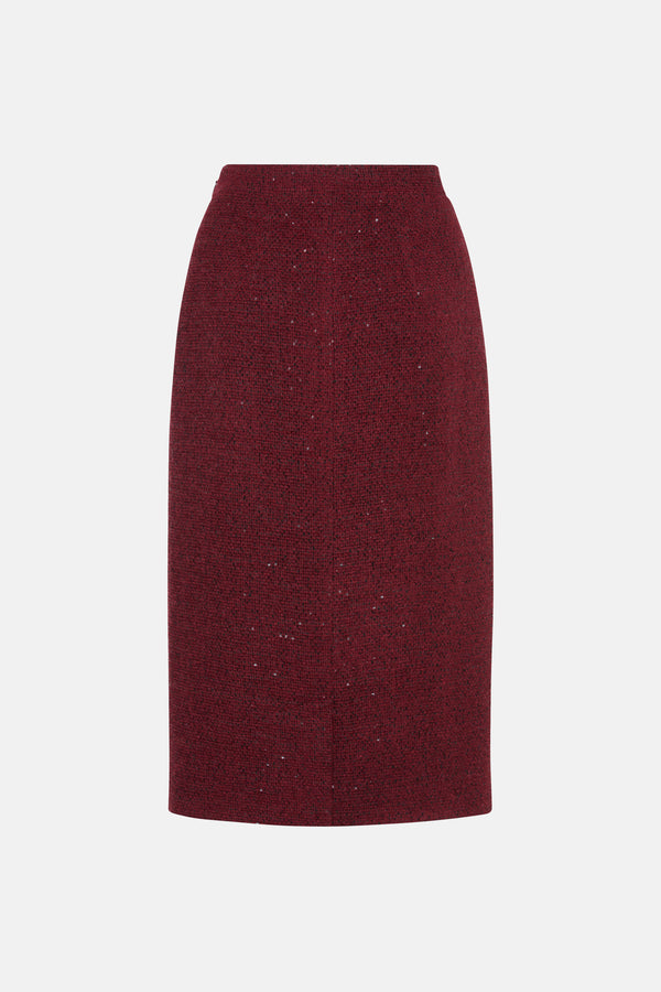alessandra rich SEQUIN TWEED SKIRT