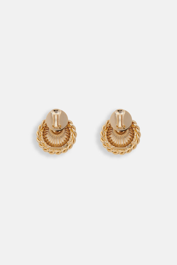 alessandra rich SHELL EARRINGS