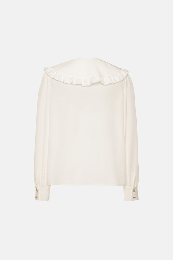 Alessandra Rich SILK BLOUSE WITH COLLAR