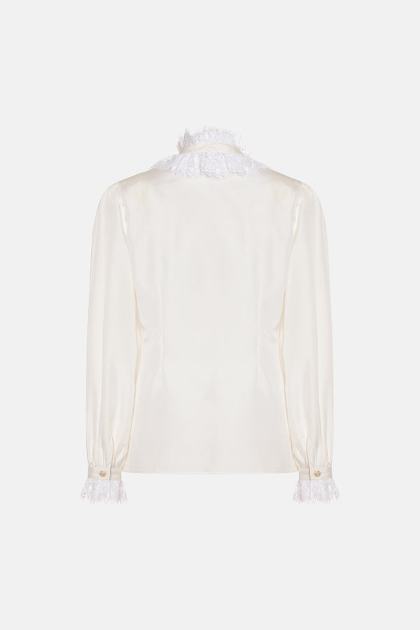 Alessandra Rich SILK POPLIN BLOUSE