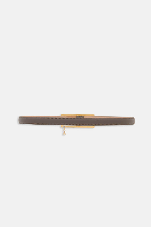 alessandra rich SLIM LEATHER BELT