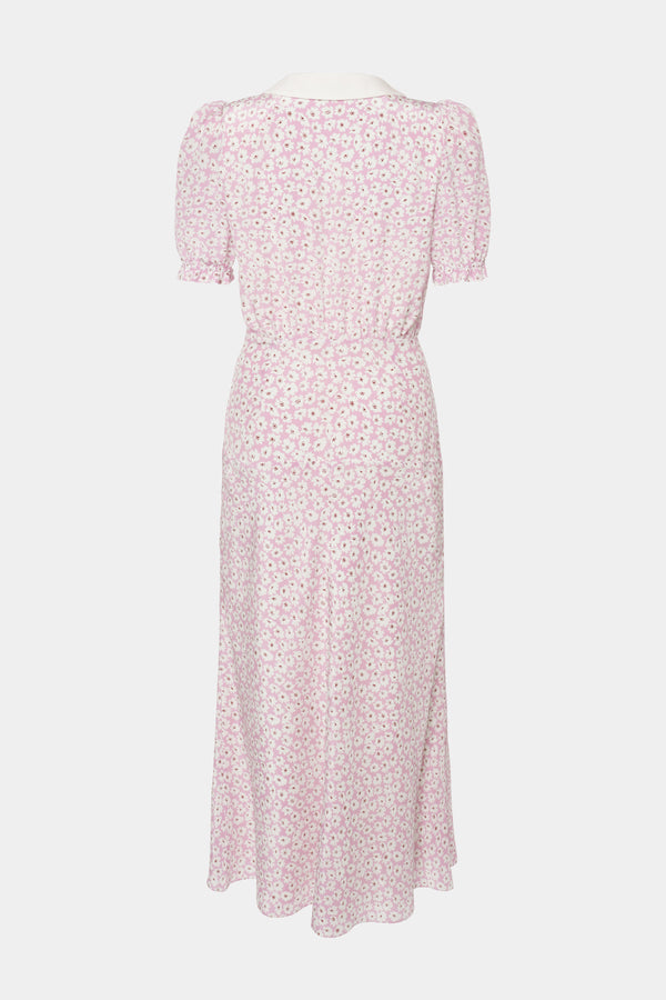 Alessandra Rich SMALL FLOWER DRESS WITH COLLAR