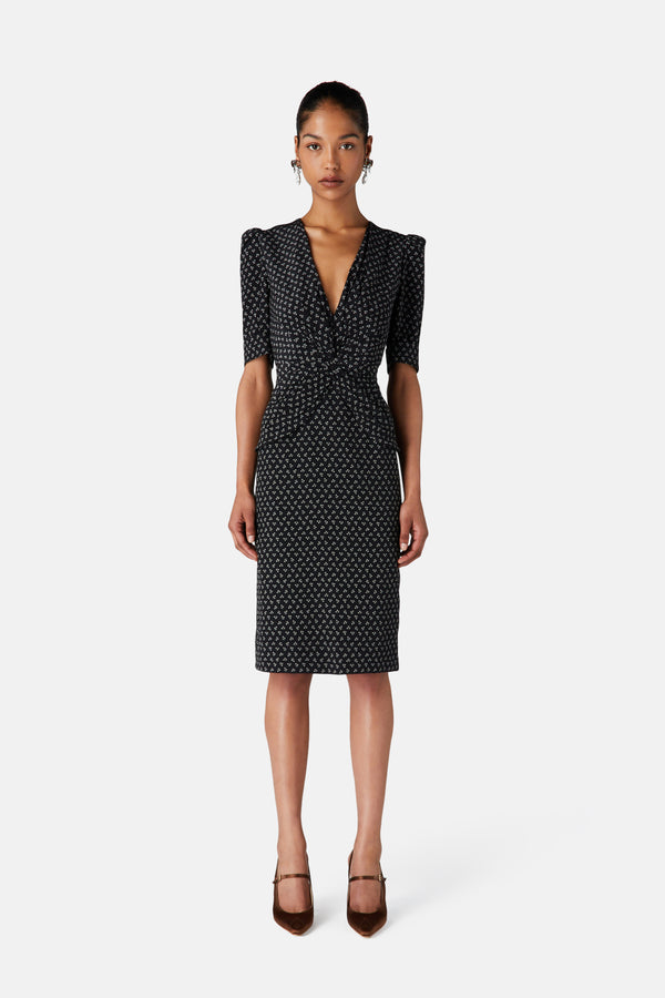 Alessandra Rich SMALL FLOWER PRINT DRESS