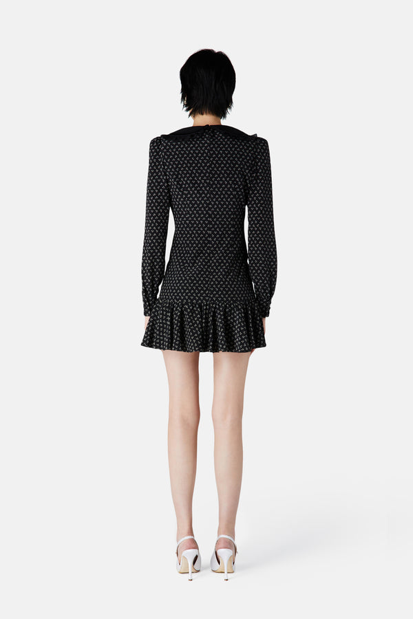 Alessandra Rich SMALL FLOWER PRINT MINI DRESS