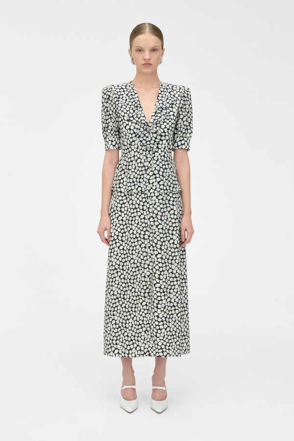 Alessandra Rich SMALL FLOWERS PRINT DRESS
