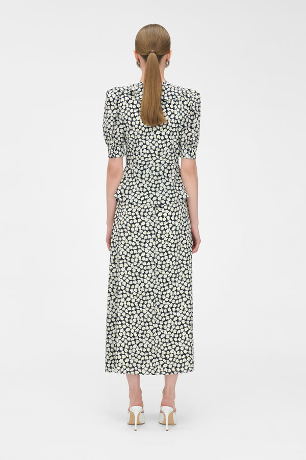 Alessandra Rich SMALL FLOWERS PRINT DRESS