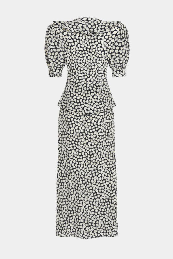 alessandra rich SMALL FLOWERS PRINT DRESS