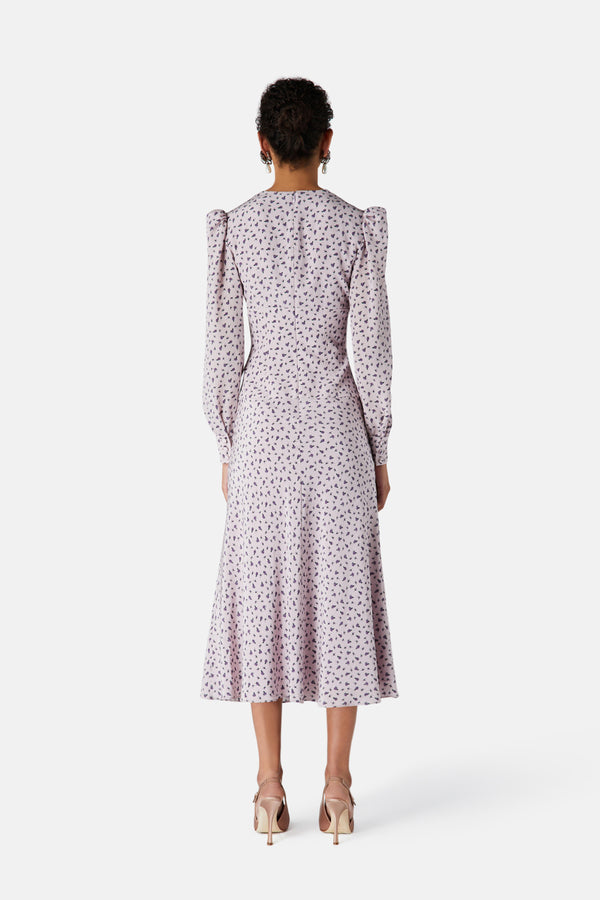 Alessandra Rich SMALL ROSE PRINT DRESS