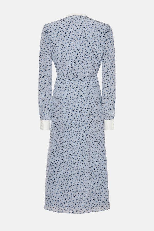 Alessandra Rich SMALL ROSE PRINT DRESS