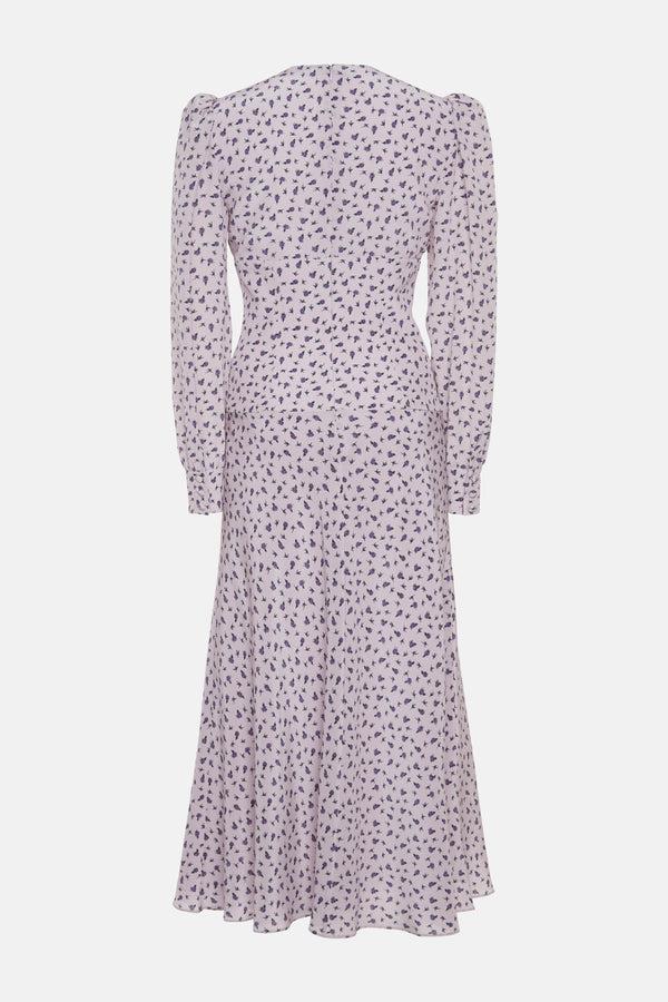 alessandra rich SMALL ROSE PRINT DRESS
