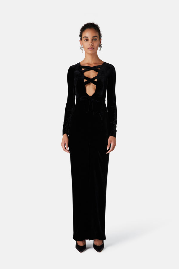 Alessandra Rich STRETCH VELVET DRESS