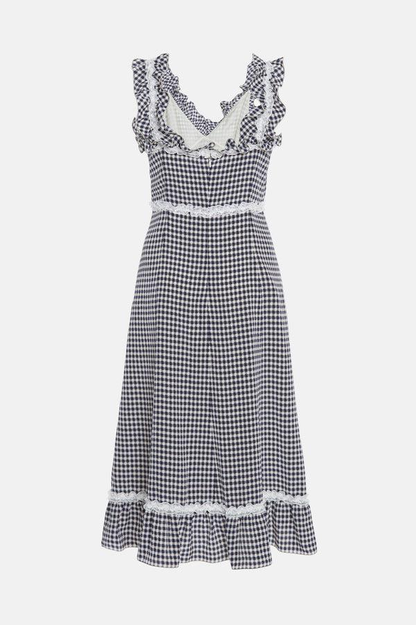 Alessandra Rich VICHY SLIP DRESS