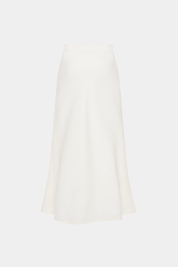 alessandra rich WOOL CREPE LONG SKIRT