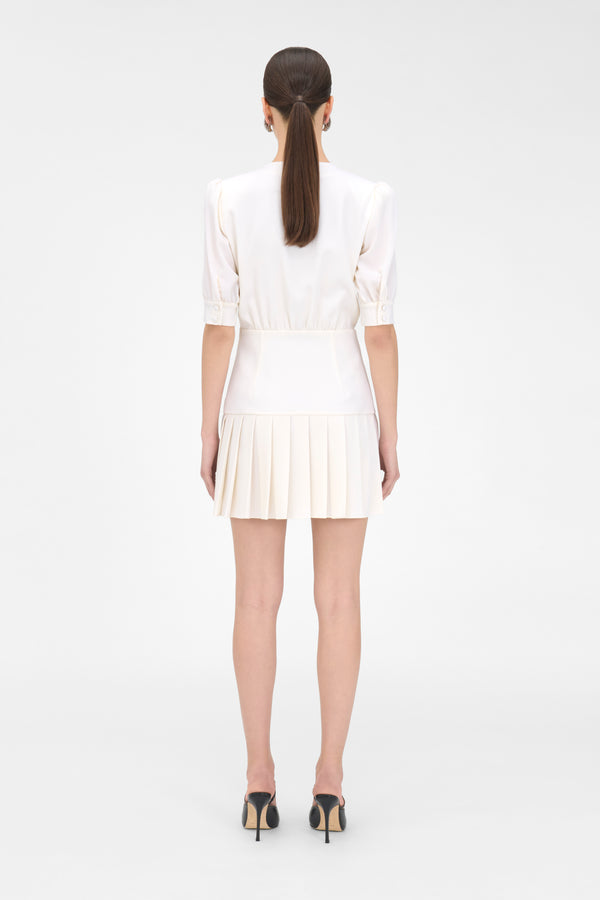 Alessandra Rich WOOL CREPE MINI DRESS