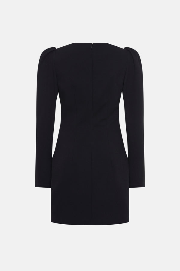 alessandra rich WOOL CREPE MINI DRESS