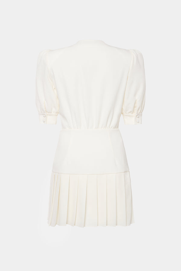 alessandra rich WOOL CREPE MINI DRESS