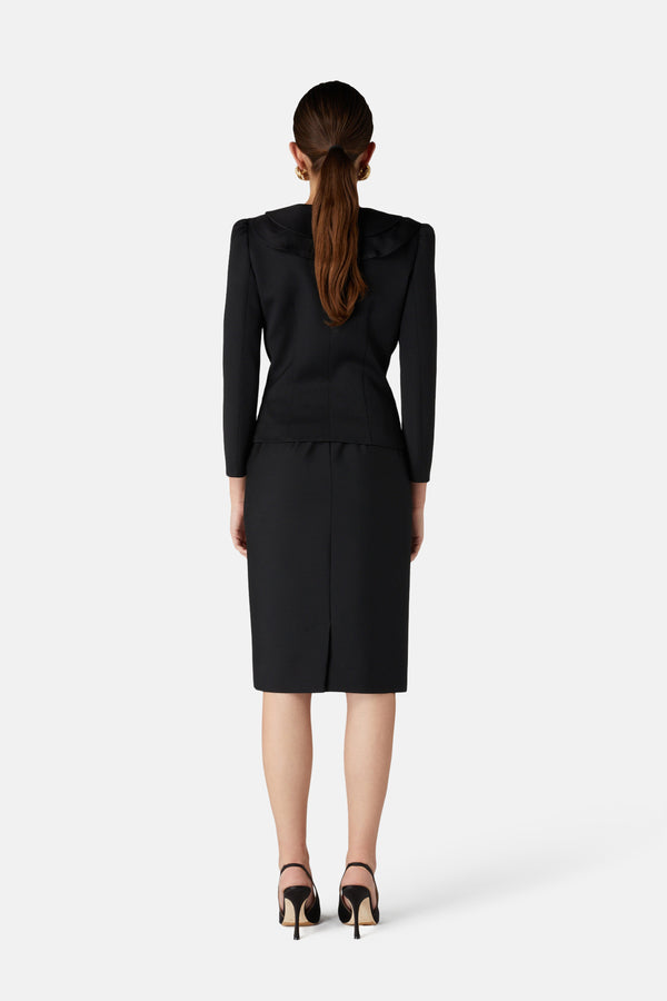 Alessandra Rich WOOL SATIN SKIRT