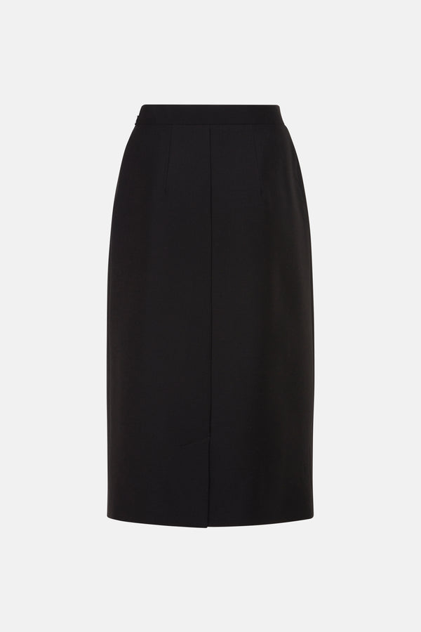 alessandra rich WOOL SATIN SKIRT