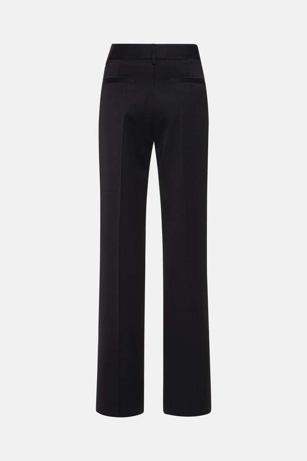 alessandra rich WOOL SATIN TROUSERS