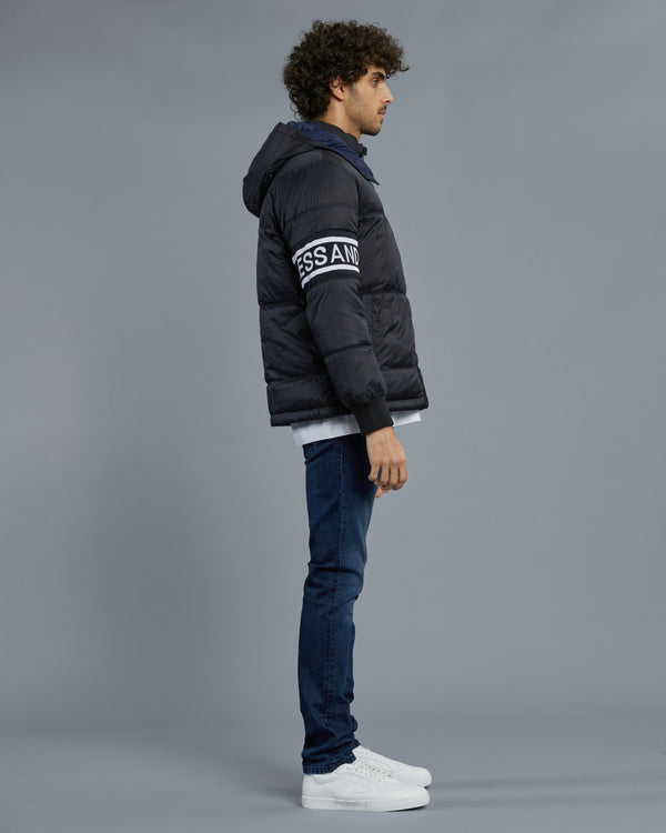 Alessandro Dell´acqua ADA Knitted Sleeve Reversible Puffer Jacket Black & Navy