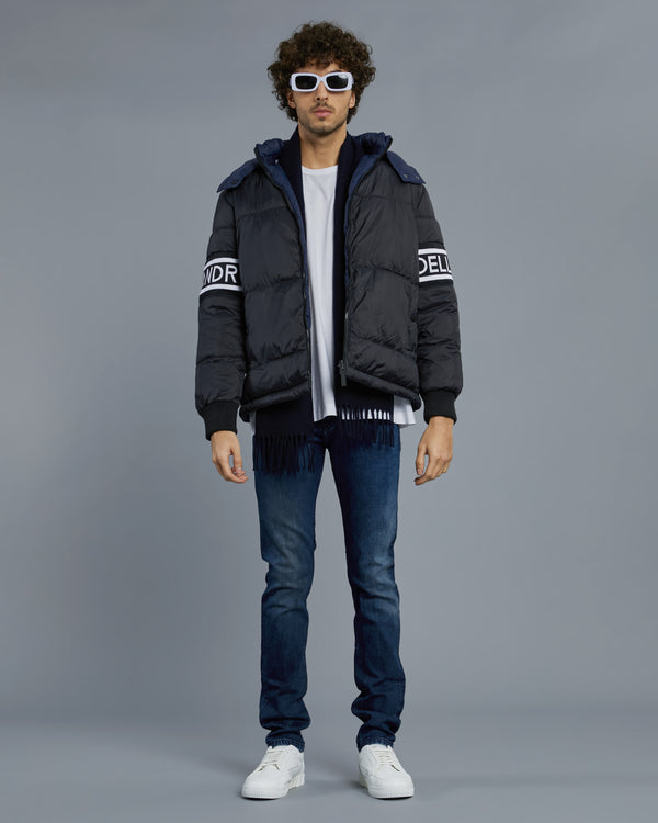 alessandro dell´acqua ADA Knitted Sleeve Reversible Puffer Jacket Black & Navy