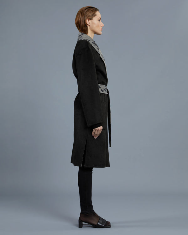 Alessandro Dell´acqua ADA Patterned Inner Coat Black