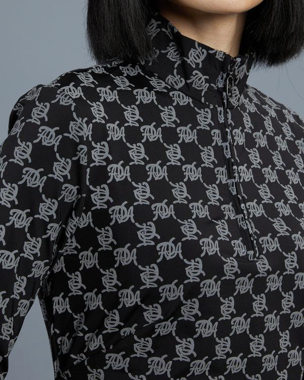 Alessandro Dell´acqua ADA Patterned Long Sleeve Dress Black