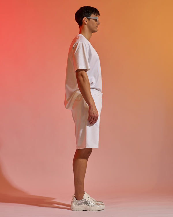 Alessandro Dell´acqua ADA Printed Track Shorts White