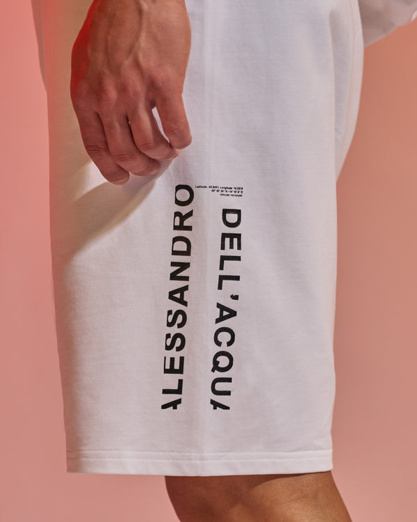 Alessandro Dell´acqua ADA Printed Track Shorts White