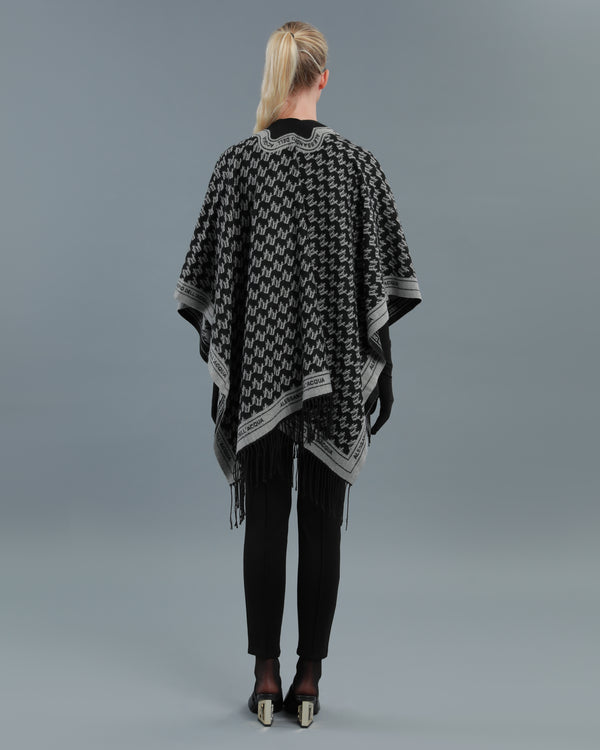 Alessandro Dell´acqua ADA Fringed Poncho Black