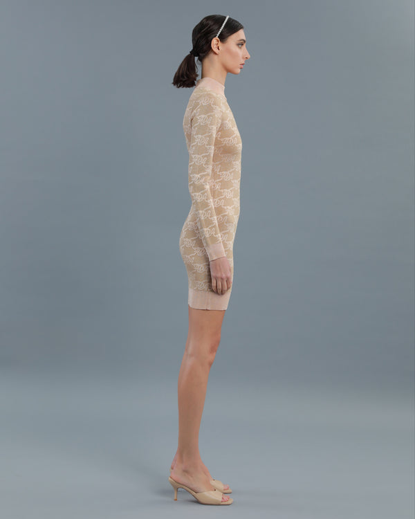 Alessandro Dell´acqua ADA Knitted Dress Beige