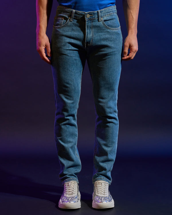 Alessandro Dell´acqua ADA Logo Slim Fit Jeans Blue