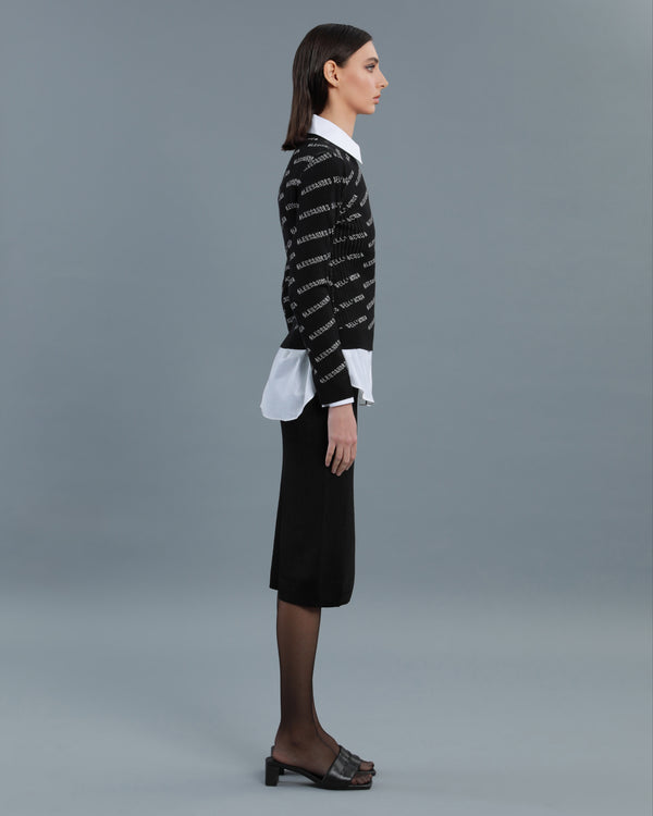 Alessandro Dell´acqua All-Over Logo Sweater Black