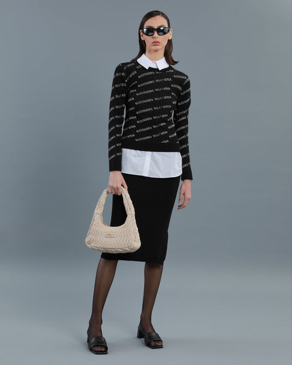 alessandro dell´acqua All-Over Logo Sweater Black