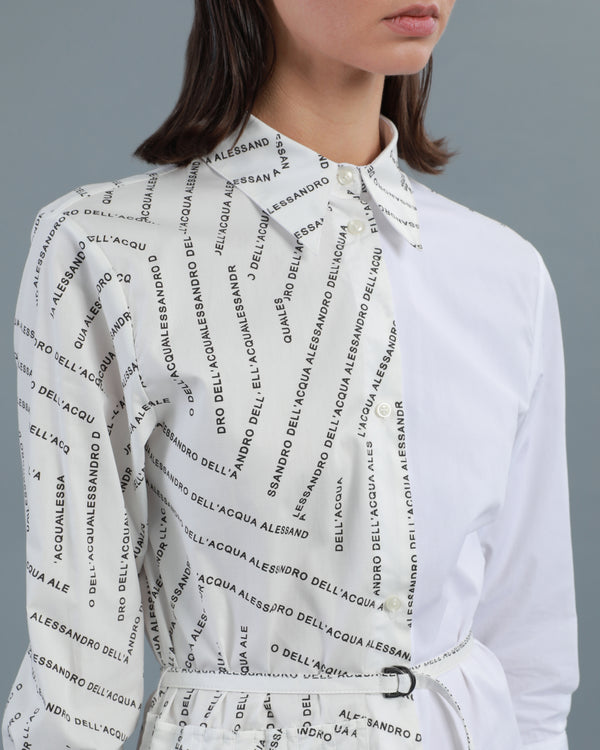 Alessandro Dell´acqua Asymmetric Shirt Dress White