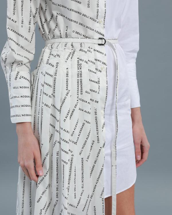 Alessandro Dell´acqua Asymmetric Shirt Dress White