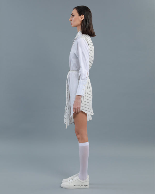 Alessandro Dell´acqua Asymmetric Shirt Dress White