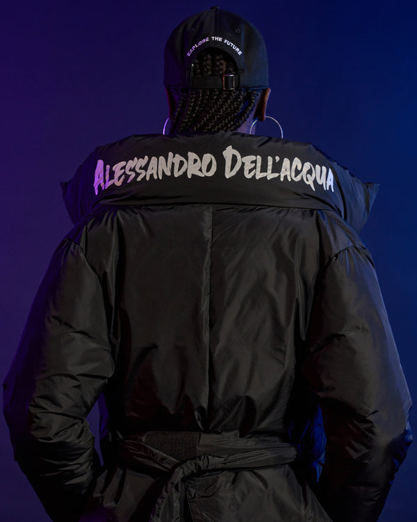 Alessandro Dell´acqua Belted Puffer Jacket Black