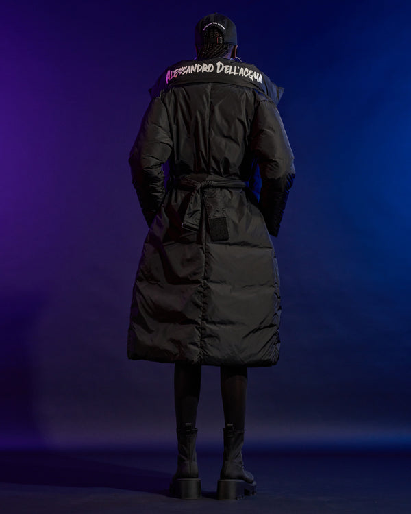 Alessandro Dell´acqua Belted Puffer Jacket Black